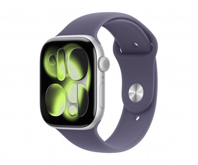 Apple Watch Series 11 GPS 46mm Silver Alu. Case w. Purple Fog S. Band - M/L (MEVA4) б/у